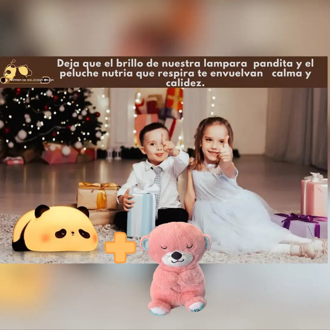 Oferta especial lampara oso pandita + peluche nutria que respira®