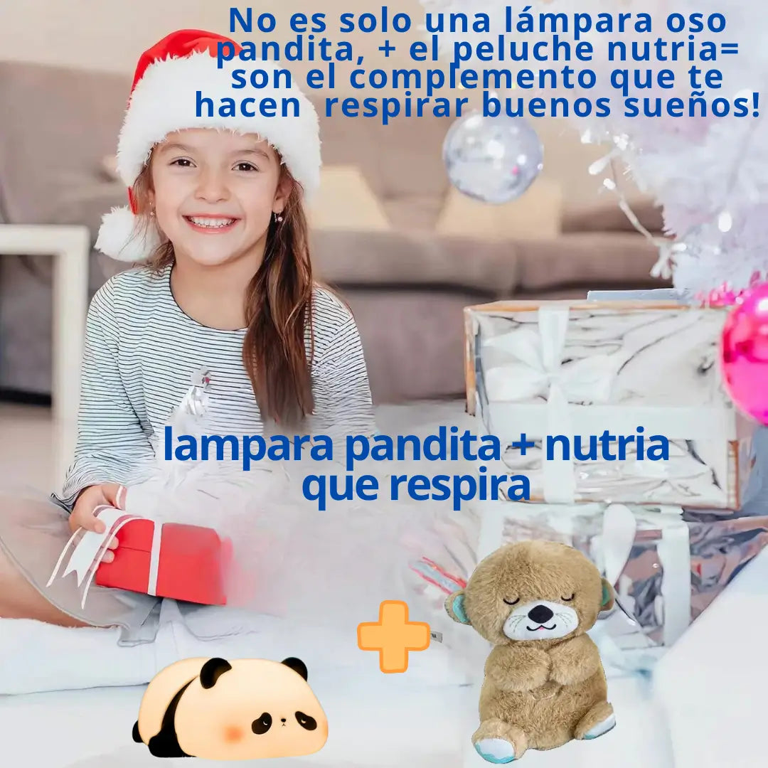 Oferta especial lampara oso pandita + peluche nutria que respira®