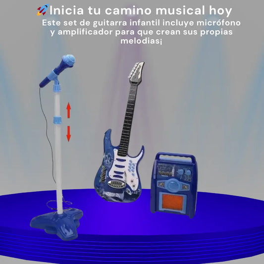 Set de Guitarra Rock Infantil con Micrófono y Amplificador®